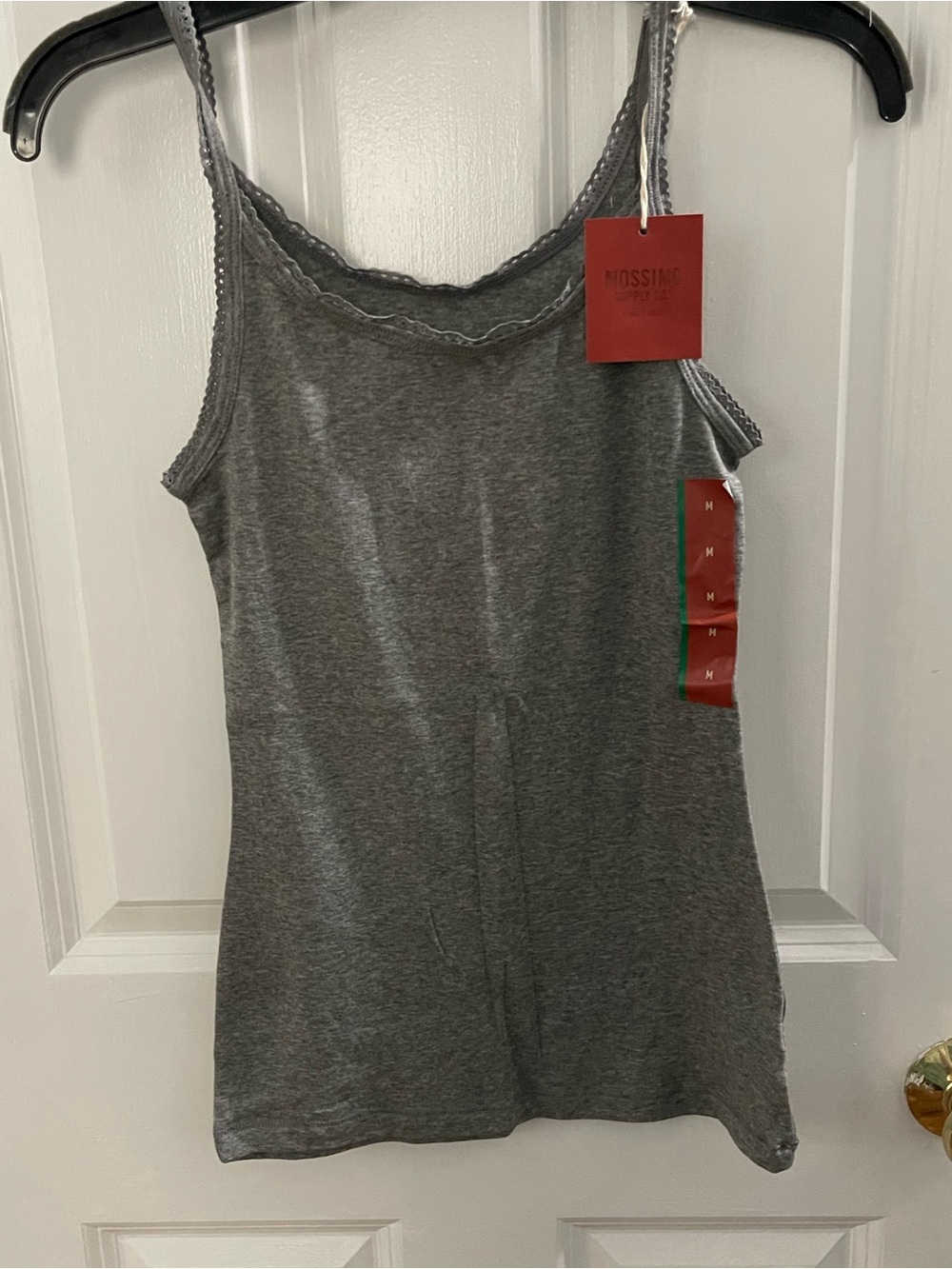 Mossimo Supply Co. Gray Lace-Trim Camisole Tank